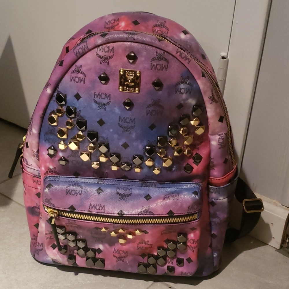 MCM Multicolored Studded Full Size Backpack - Picture 4 of 8